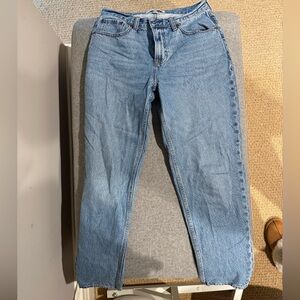 Abercrombie & Fitch The Tapered Loose Low Rise Blue Denim Jeans